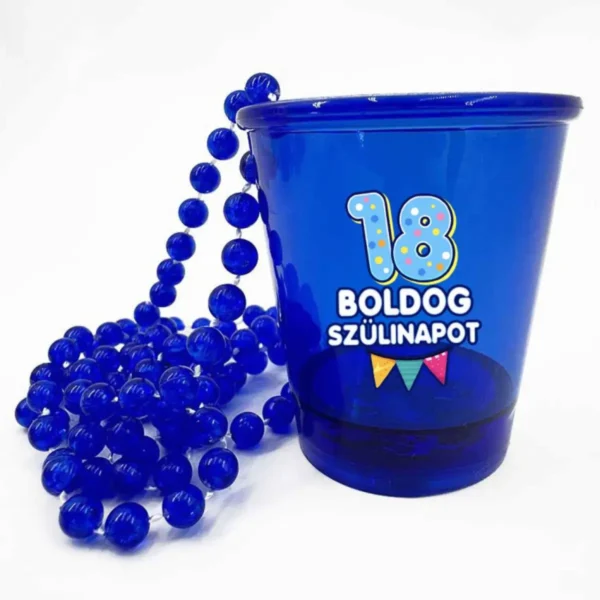 Felespohár – 18 Boldog Szülinapot Kék