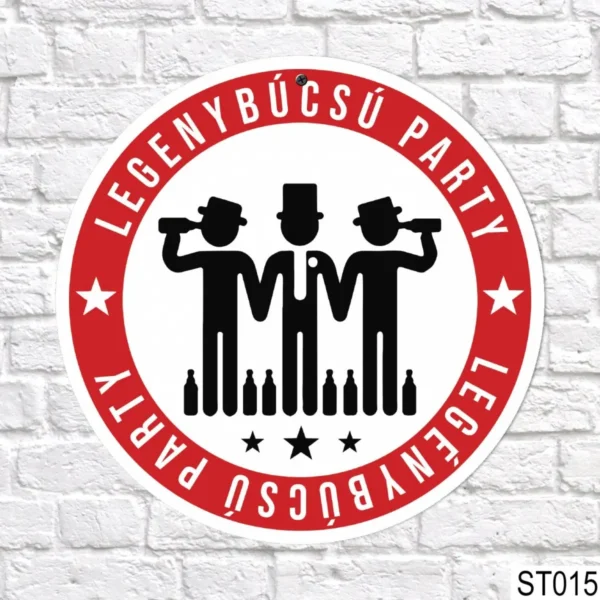 Legénybúcsús Sebességkorlátozó Tábla – 40 cm
