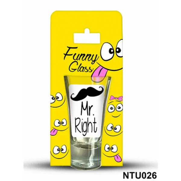Pálinkás pohár 0,75 ml – Mr Right