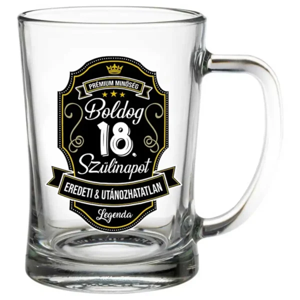 Söröskorsó 500 ml – Boldog 18. Szülinapot
