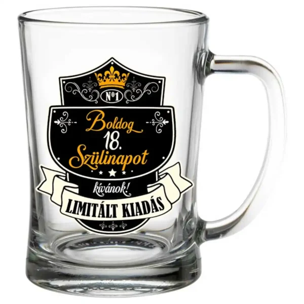 Söröskorsó 500 ml – Boldog 18. Szülinapot