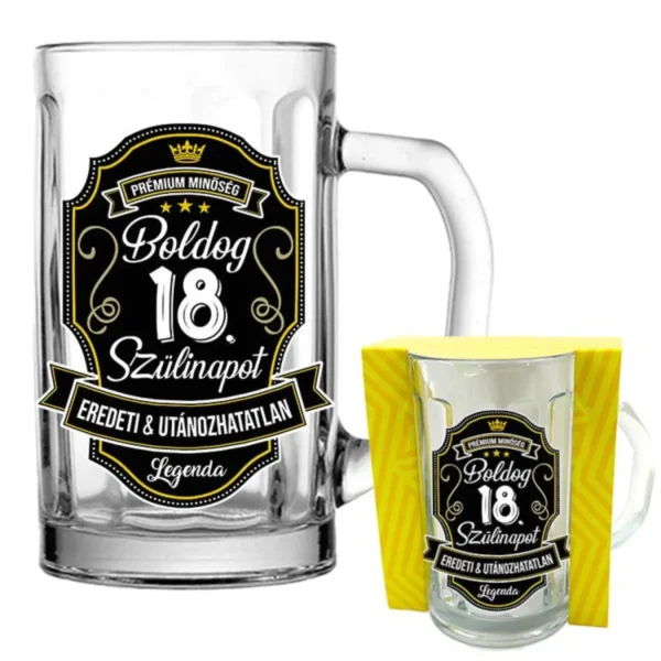 Söröskorsó 500 ml – Boldog 18. Szülinapot