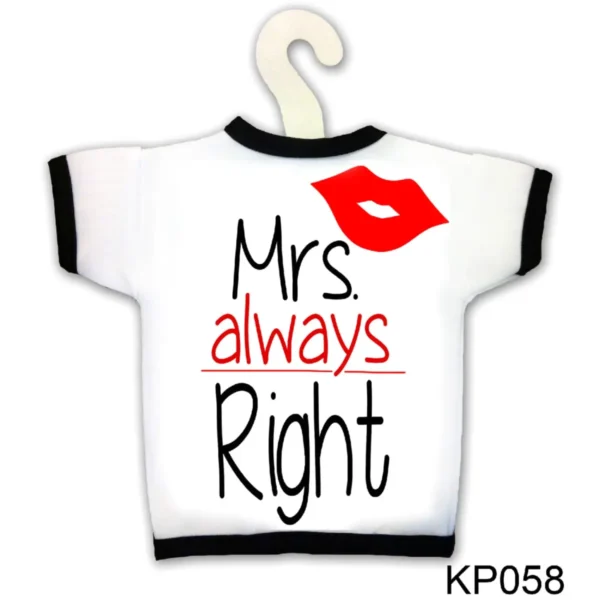 Üvegpóló – Mrs Always Right – Vicces Ajándék