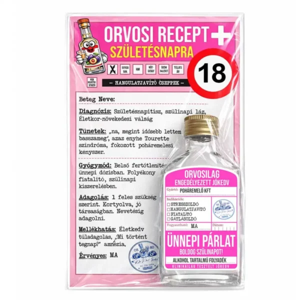Vicces Orvosi Recept + Laposüveg – 18.
