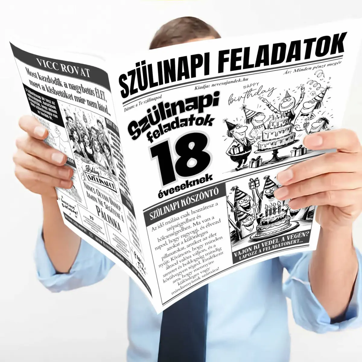 Vicces Újság – 18. Születésnapi – Feladatok