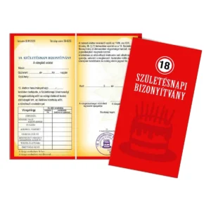Bizonyítvány 18. születésnapra – Vidám ajándék