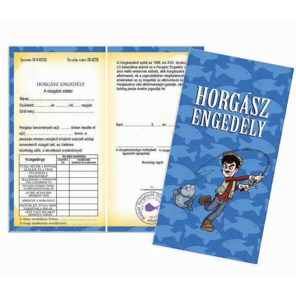 Bizonyítvány Horgász engedély - Vicces Ajándék