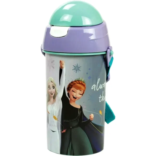 Disney Jégvarázs kulacs – műanyag szívószálas