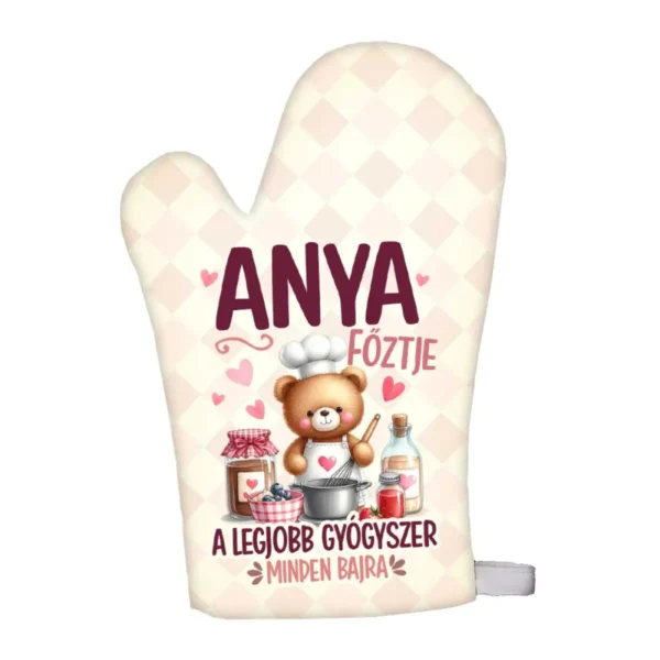 Főzőkesztyű - Anya Főztje - Ajándék Anyának