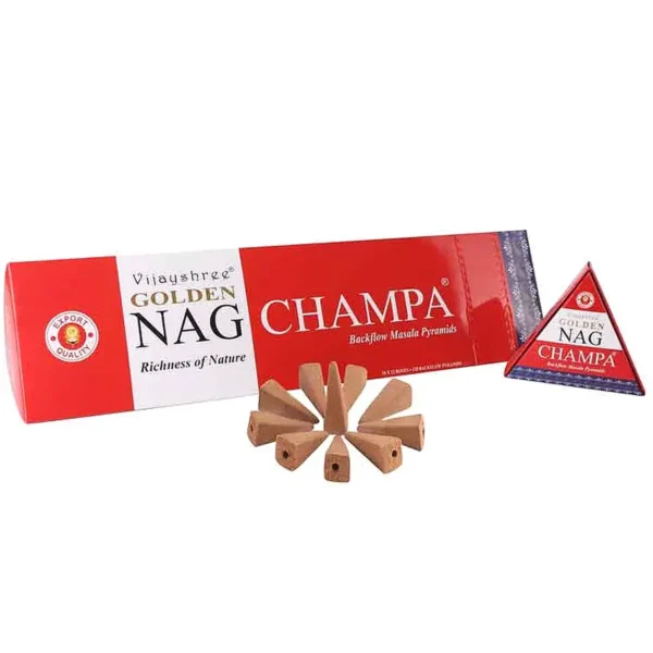 Golden Nag Champa Back Flow Kúpfüstölők (folyékony füst)