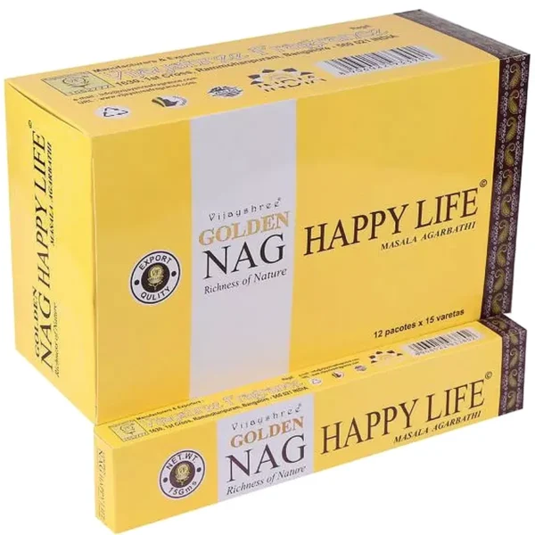 Golden Nag Happy Life-Boldog Élet masala füstölő