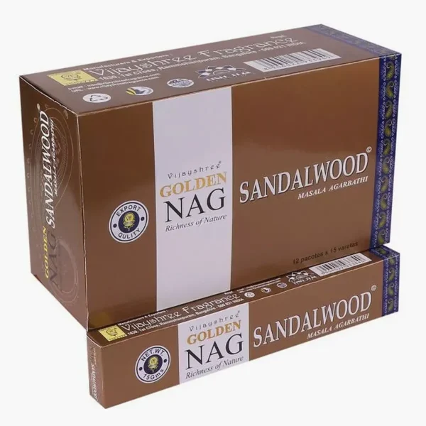 Golden Nag Sandalwood-Szantálfa masala füstölő