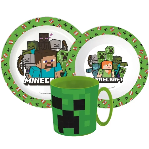 Minecraft étkészlet, bögrével Pixelcraft 390 ml