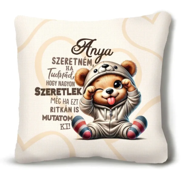 Nagy Négyzet Plüss Párna - Anya szeretném