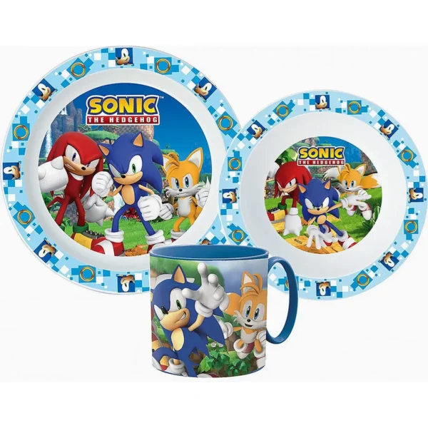 Sonic a sündisznó étkészlet bögrével 265 ml