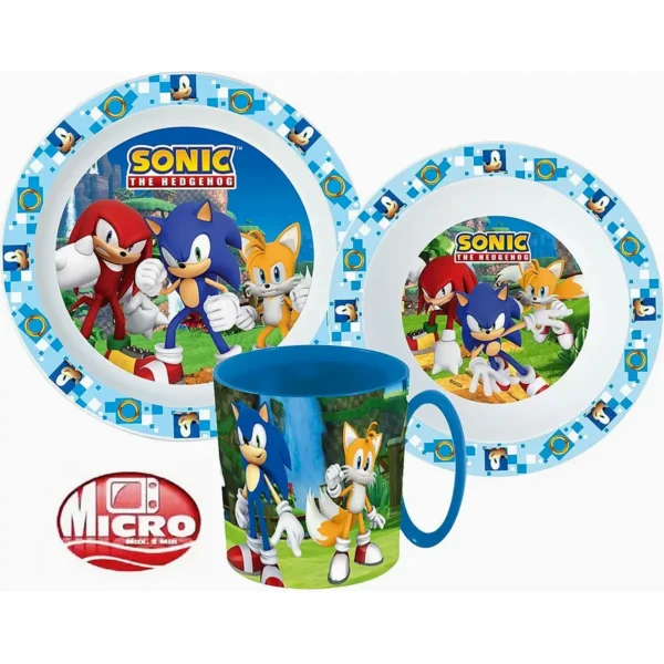 Sonic a sündisznó étkészlet bögrével 350 ml