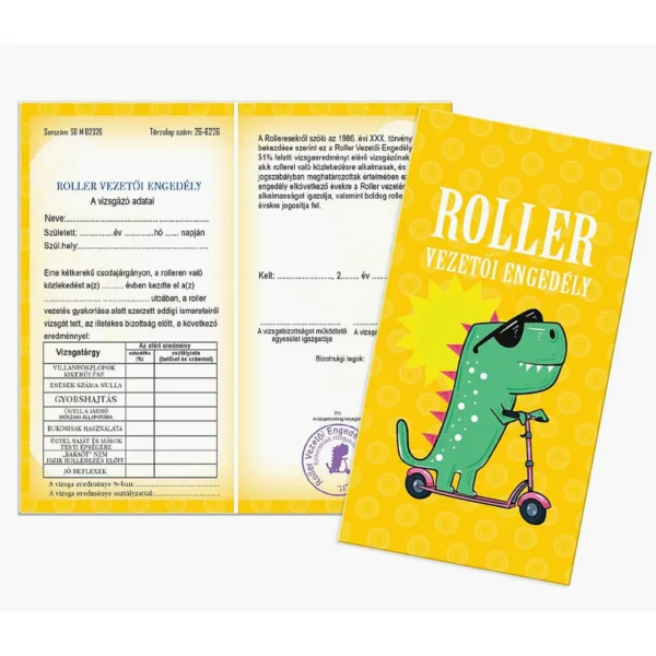 Bizonyítvány - Roller vezetői engedély