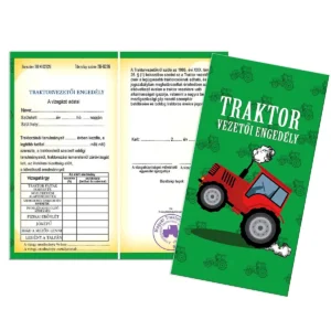 Bizonyítvány Traktoros - Ajándék Traktorosnak