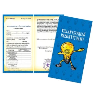 Bizonyítvány Villanyszerelő - Ajándék Villanyszerelőnek