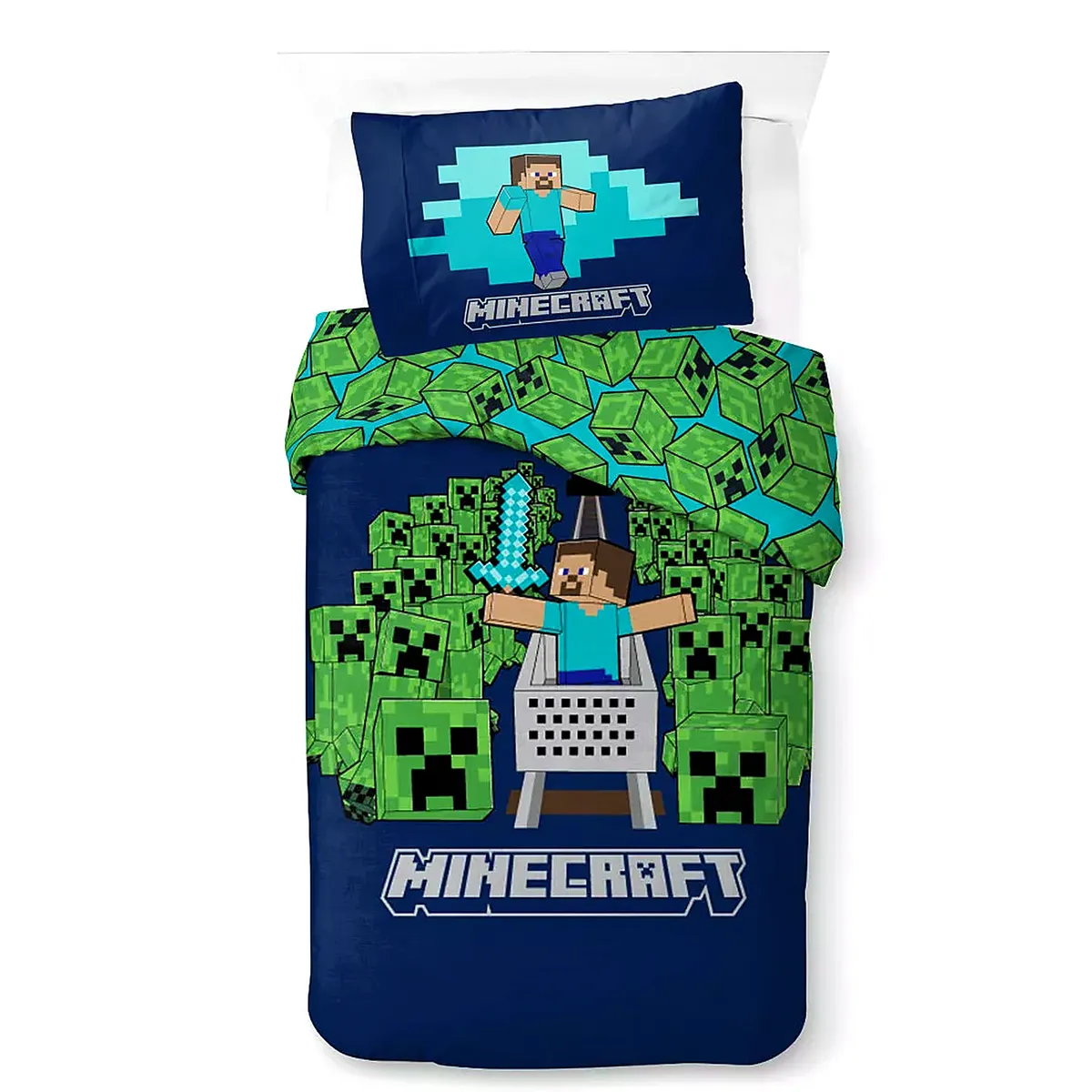 Minecraft ágyneműhuzat Game Over Creepers