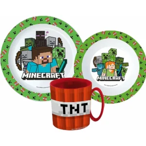 Minecraft étkészlet, bögrével Creeper 350 ml
