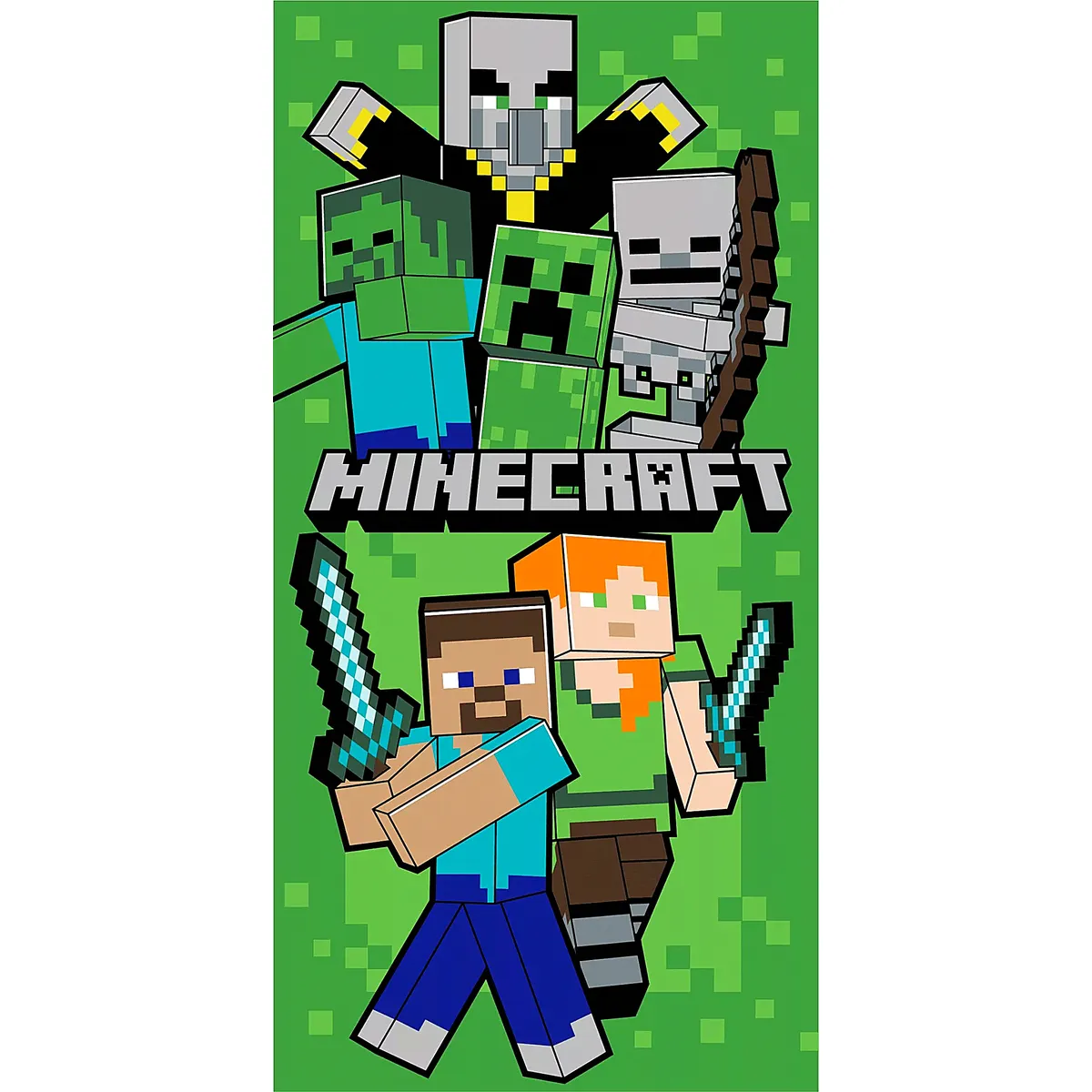Minecraft fürdőlepedő, strand törölköző 70x140cm
