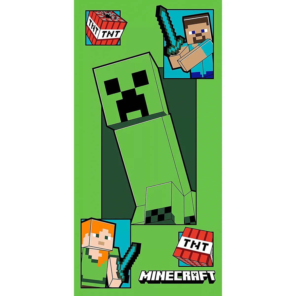 Minecraft strand törölköző Creeper Coming