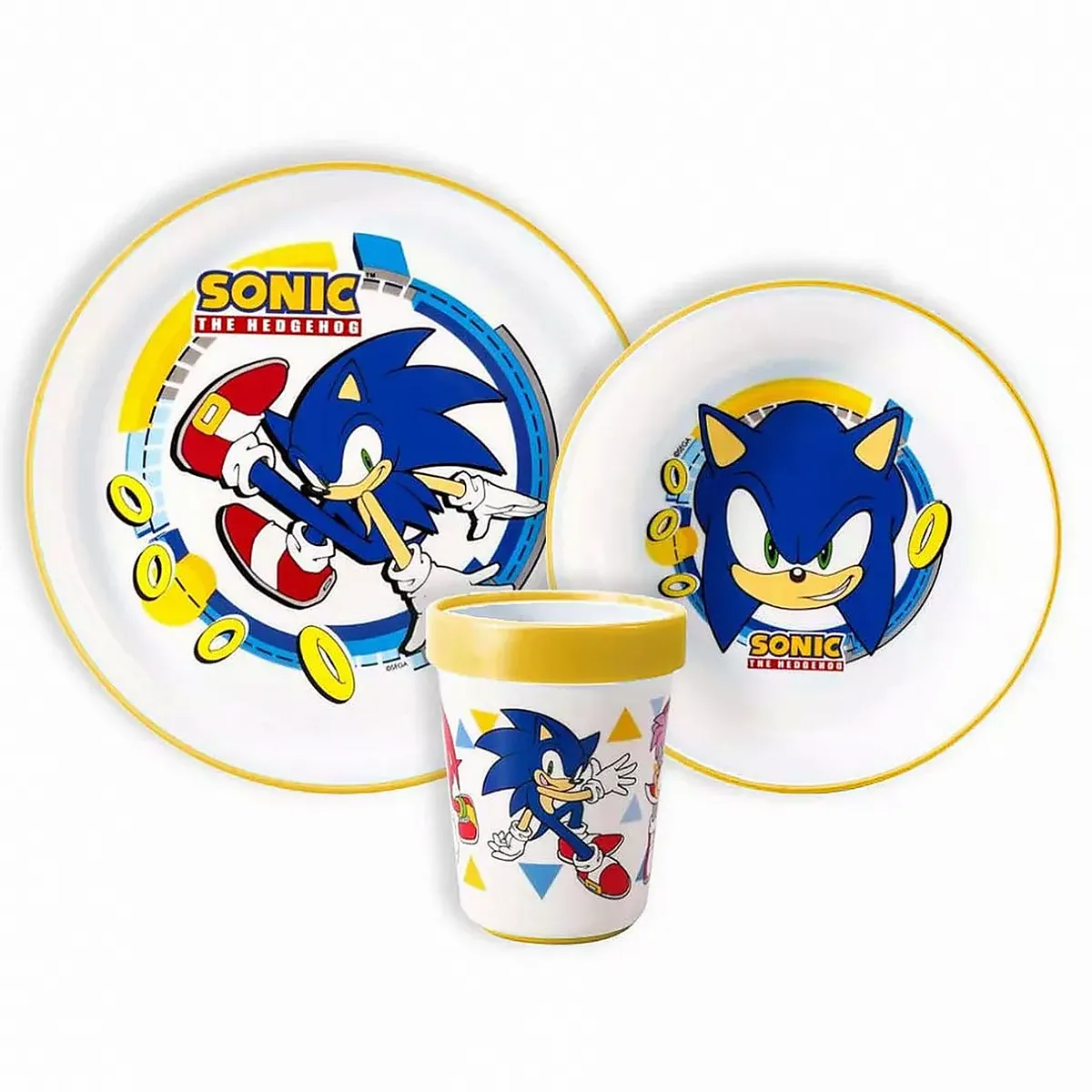 Sonic a sündisznó csúszásmentes étkészlet