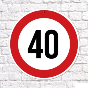40-es sebességkorlátozó tábla 40 cm