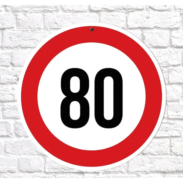 80-as sebességkorlátozó tábla 40 cm