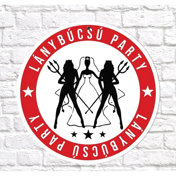 Lánybúcsús sebességkorlátozó tábla 40 cm