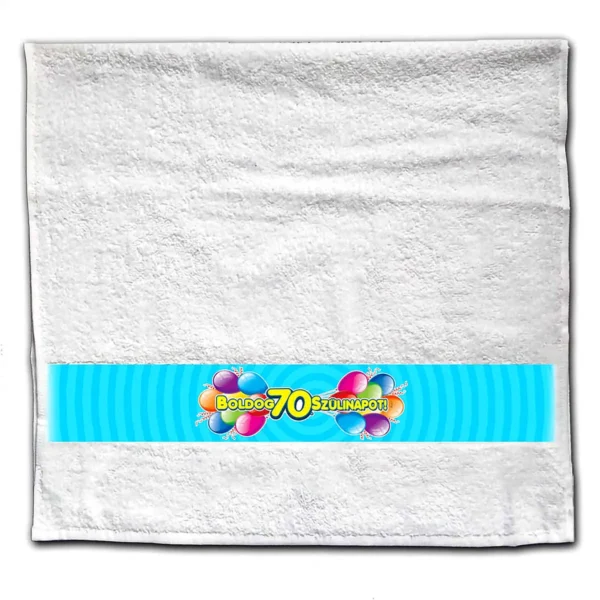 Nagy törölköző – Boldog 70. szülinapot! 120×70 cm
