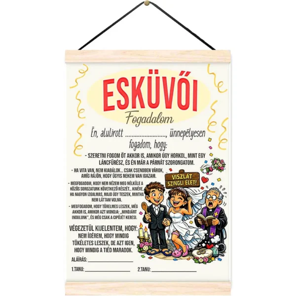 Oklevél – Esküvői fogadalom