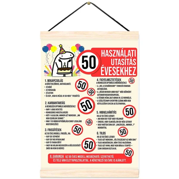 Oklevél – Használati utasítás 50 évesekhez