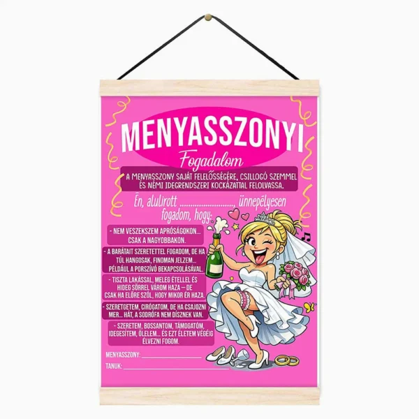 Oklevél – Menyasszonyi fogadalom