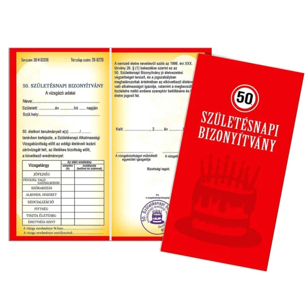 Vicces Bizonyítvány – 50. születésnapi