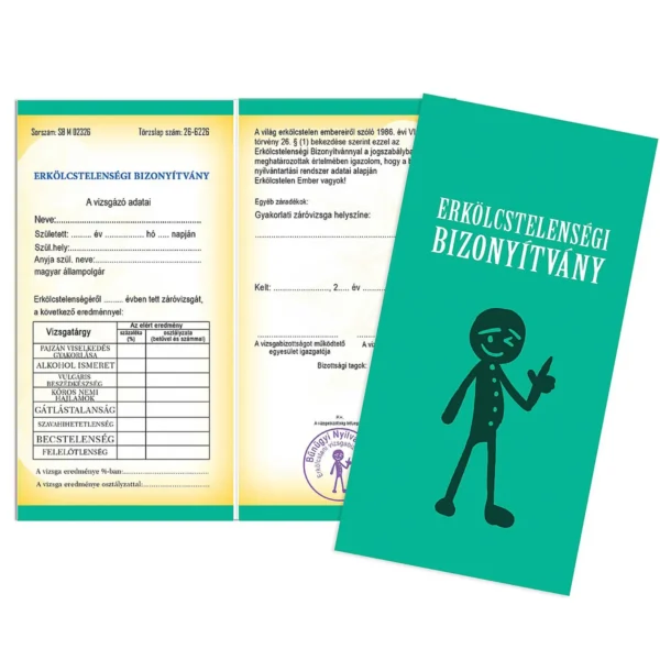 Vicces Bizonyítvány – Erkölcstelenségi