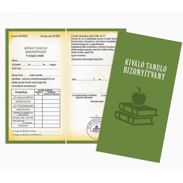 Vicces Bizonyítvány – Kiváló Tanuló