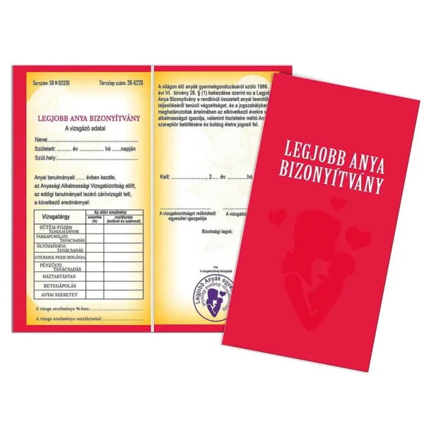 Vicces Bizonyítvány – Legjobb anya