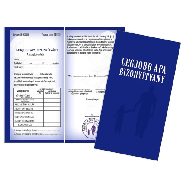 Vicces Bizonyítvány – Legjobb apa