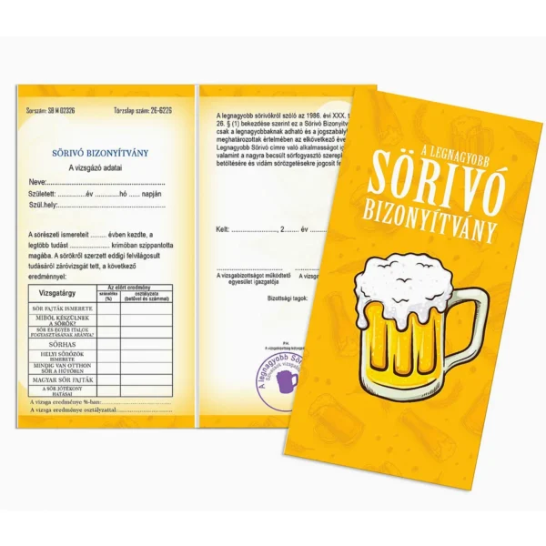 Vicces Bizonyítvány – Sörivó