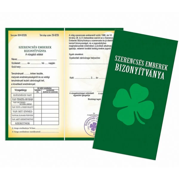 Vicces Bizonyítvány – Szerencsés Emberek