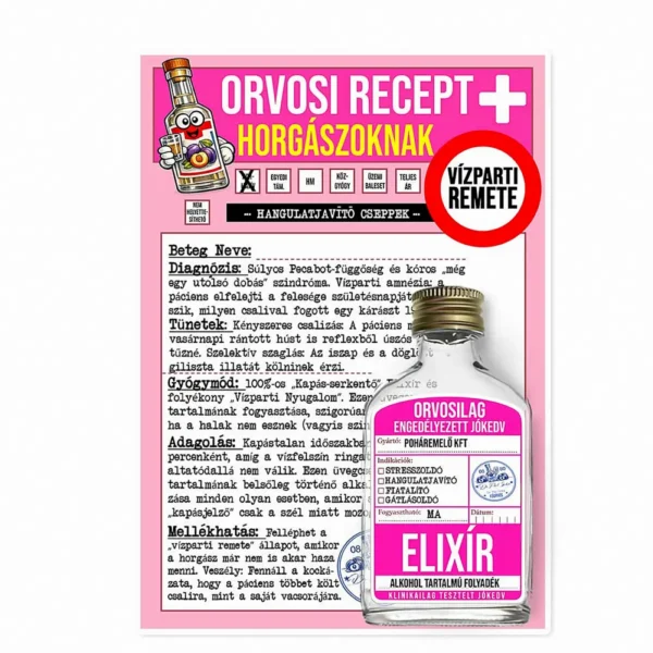 Vicces Orvosi Recept + Laposüveg – Horgászoknak
