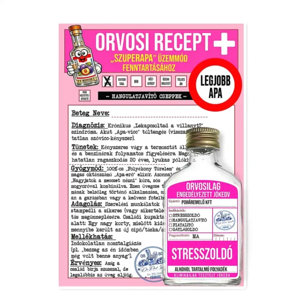 Vicces Orvosi Recept + Laposüveg – Legjobb Apa
