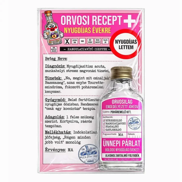 Vicces Orvosi Recept + Laposüveg – Nyugdíjas Évekre