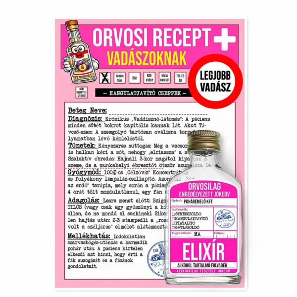 Vicces Orvosi Recept + Laposüveg – Vadászoknak