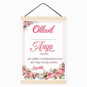 Oklevél – Anya részére, aki túlélte a tinédzserkoromat