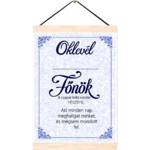 Oklevél – Főnök a csapat lelki edzője