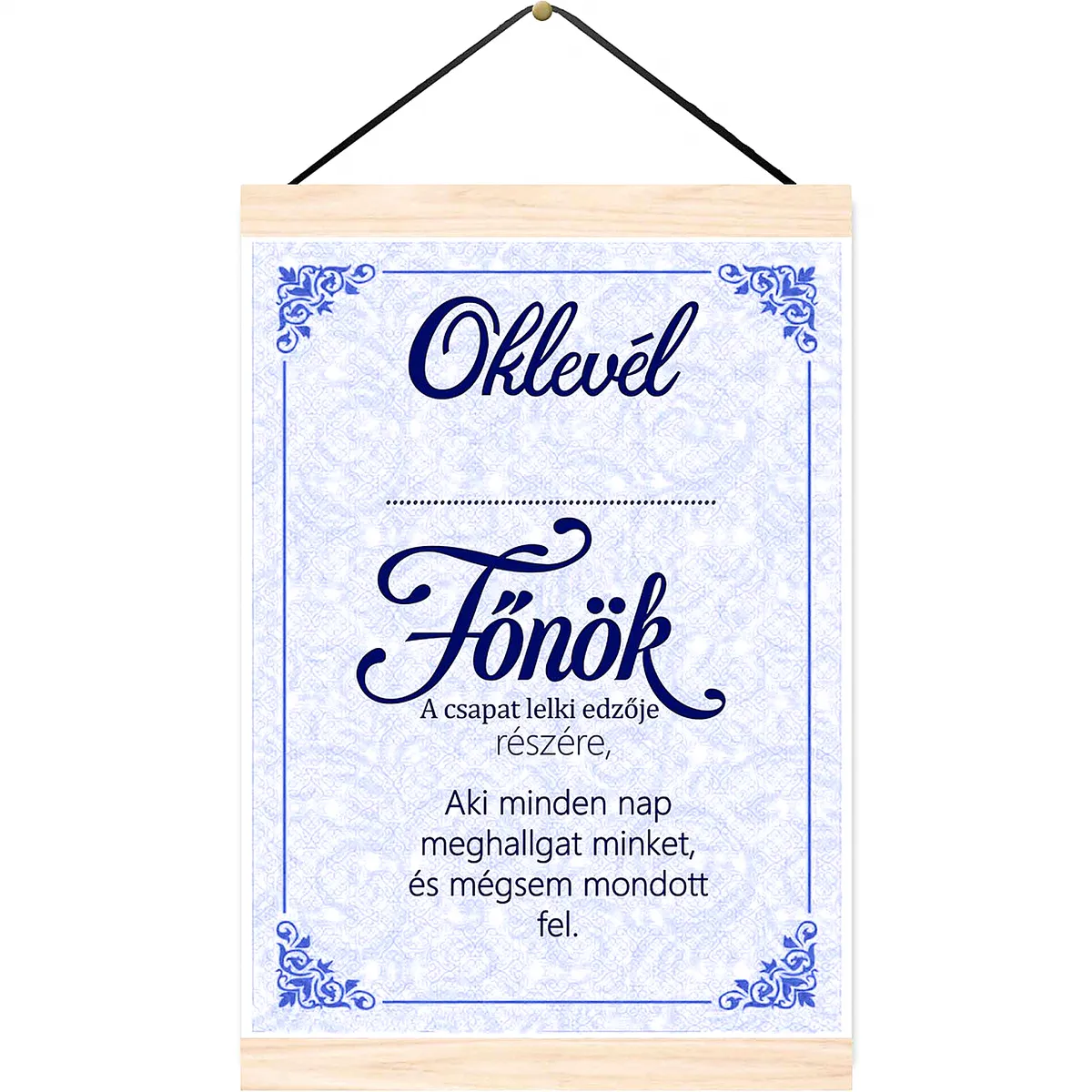 Oklevél – Főnök a csapat lelki edzője