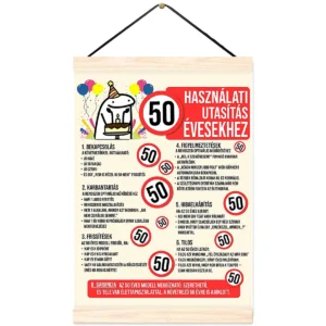 Oklevél – Használati utasítás 50 évesekhez